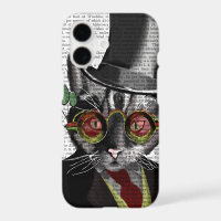 Steampunk Cat - Top Hat and red yellow glasses