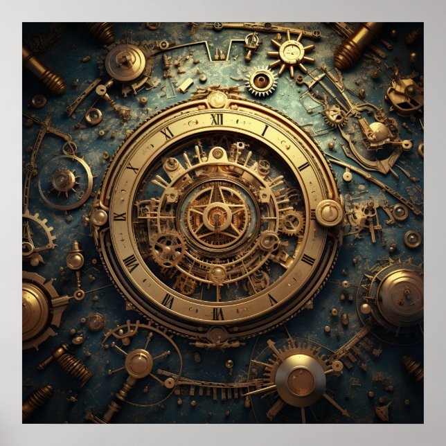 Steampunk Celestial Art Poster (Front)