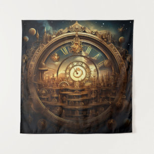 Steampunk Celestial Art Tapestry