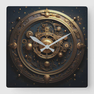 Steampunk Celestial Wall Clock