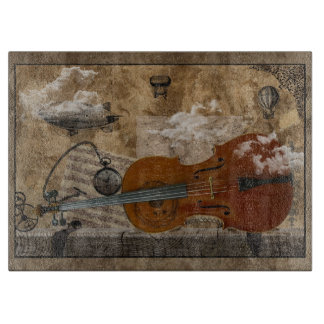 Steampunk Cello Cutting Board
