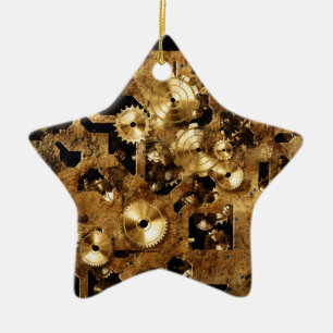 Steampunk Ceramic Tree Decoration