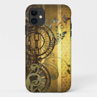 Steampunk Chains and Florals iPhone 11 Case