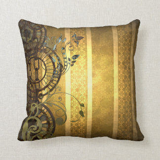Steampunk Chains and Florals Cushion