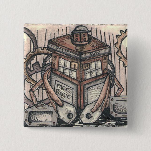 Steampunk Character Button (Front)