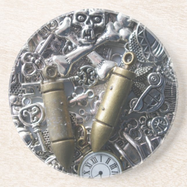 Steampunk charms coaster (Front)