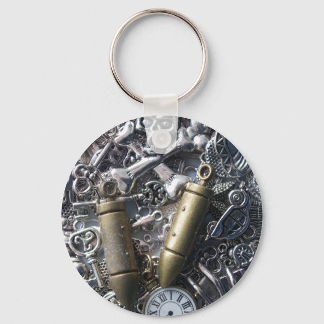 Steampunk charms key ring (Front)
