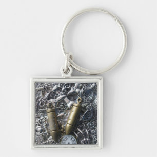 Steampunk charms key ring