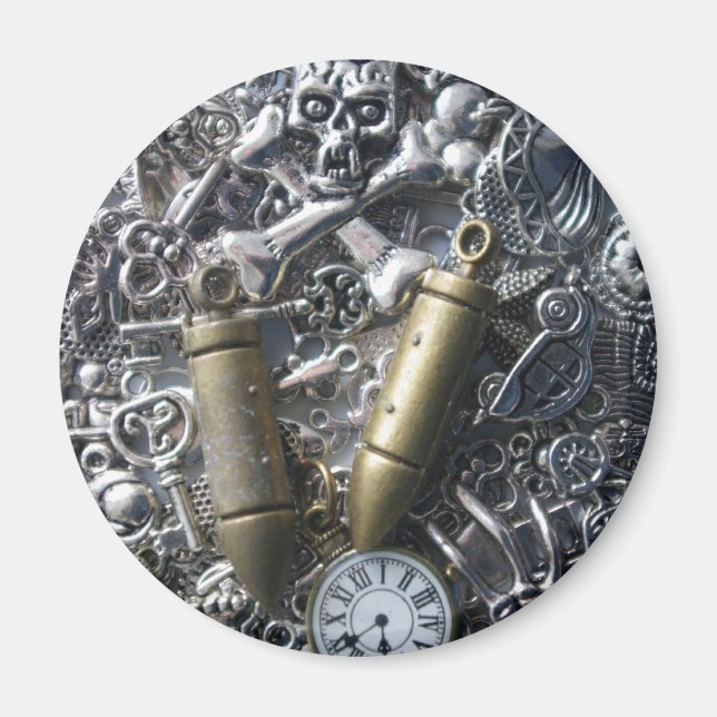 Steampunk charms magnet (Front)
