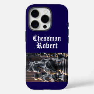 Steampunk Chess Design with Custom Name iPhone 16 Pro Case