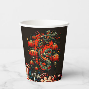 Steampunk Chinese New Year Snake Paper Cups
