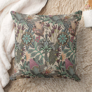steampunk chintz beige cushion