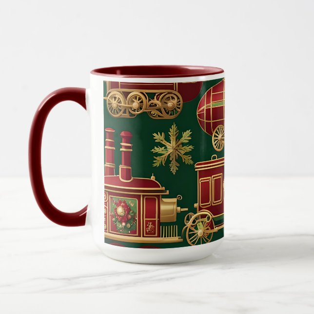 steampunk christmas ornaments coffee mug (Left)