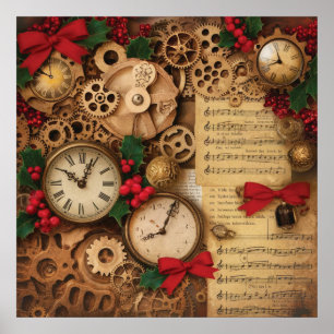 Steampunk Christmas Poster