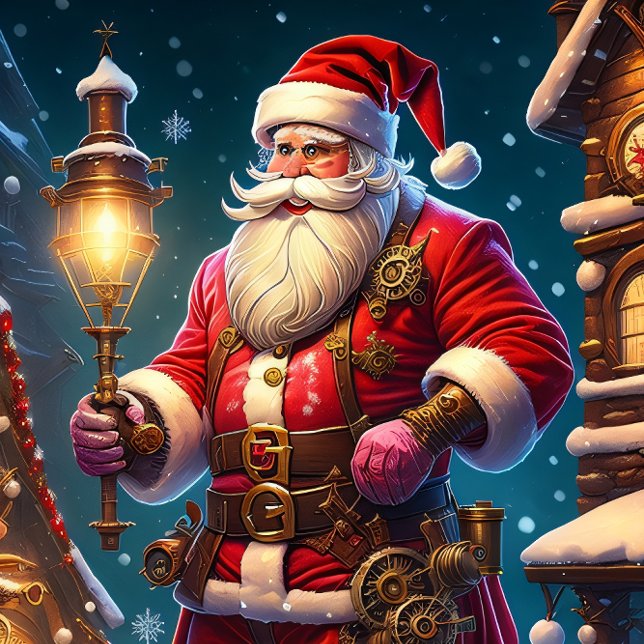 Steampunk Christmas. Santa with metal gears Tissue Paper (Creator Uploaded)