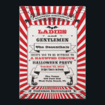 Steampunk Circus Halloween Party Invitation<br><div class="desc">Make a statement with these playful Halloween invitations. They're printed on a paper with a sparkly metallic sheen. Customise to change the paper selection.</div>
