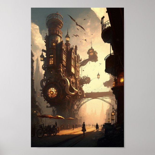 Steampunk City Poster (Front)