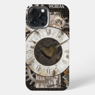 Steampunk Clock and Gears iPhone 13 Pro Max Case