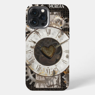 Steampunk Clock and Gears iPhone 13 Pro Max Case