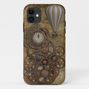 Steampunk Clock and Hot Air Balloon Case-Mate iPhone Case