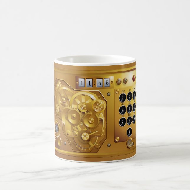Steampunk clock coffee mug (Center)