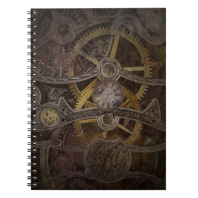 Steampunk Clock Gears Notebook (Front)