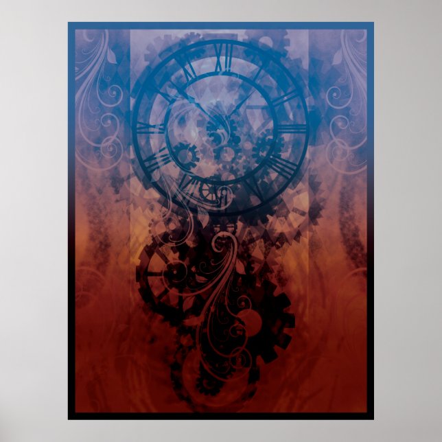 Steampunk Clock Poster (Front)