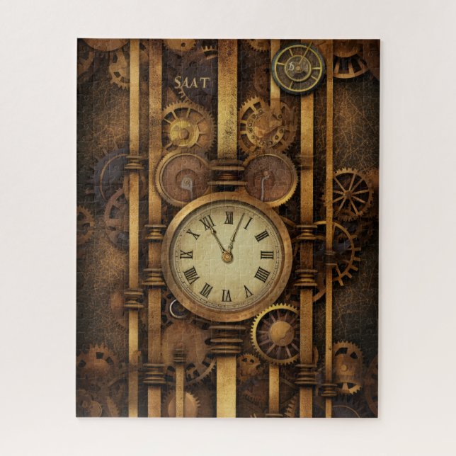 Steampunk Clock Puzzle (Vertical)
