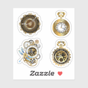 Steampunk Clock Stickers