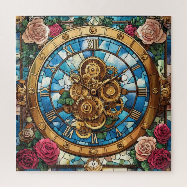 Steampunk Clock Tower Puzzle (Vertical)
