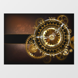 Steampunk clock with antique gears