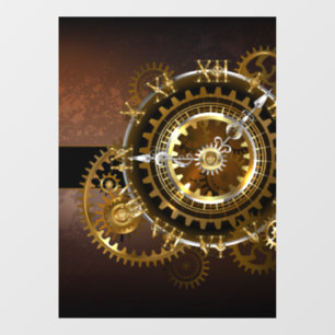 Steampunk clock with antique gears