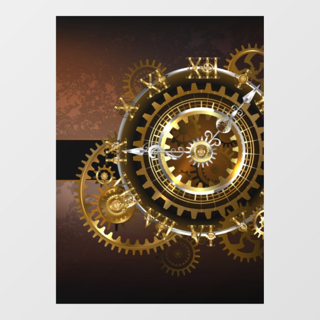 Steampunk clock with antique gears (Sheet)