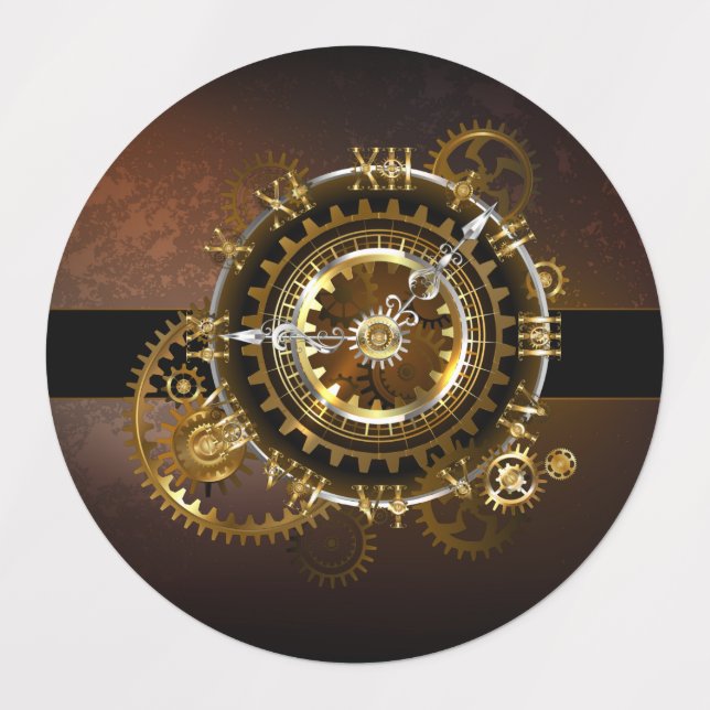Steampunk clock with antique gears (Design 1)