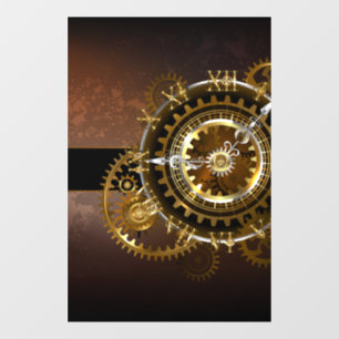 Steampunk clock with antique gears