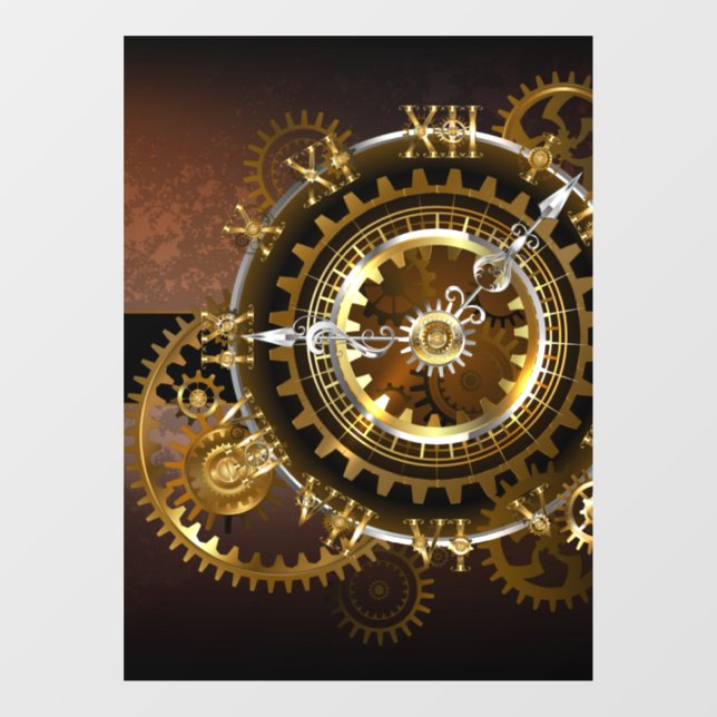 Steampunk clock with antique gears (Sheet)