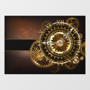 Steampunk clock with antique gears