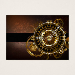 Steampunk clock with antique gears