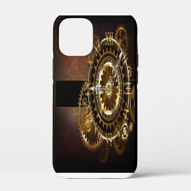 Steampunk clock with antique gears Case-Mate iPhone case (Back)
