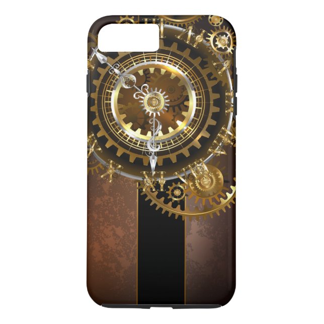 Steampunk clock with antique gears Case-Mate iPhone case (Back)