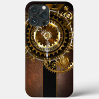 Steampunk clock with antique gears