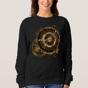 Steampunk clock with antique gears sweatshirt