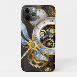 Steampunk Clock with Mechanical Dragonfly Case-Mate iPhone Case