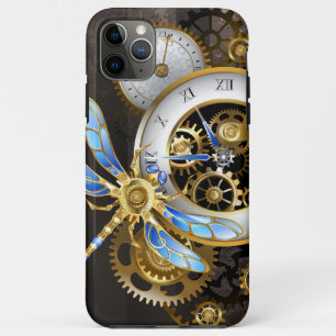 Steampunk Clock with Mechanical Dragonfly Case-Mate iPhone Case