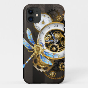 Steampunk Clock with Mechanical Dragonfly Case-Mate iPhone Case