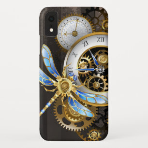 Steampunk Clock with Mechanical Dragonfly Case-Mate iPhone Case