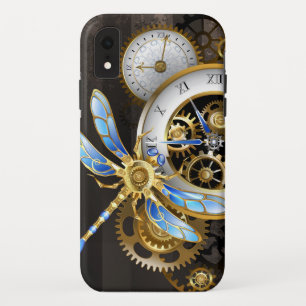 Steampunk Clock with Mechanical Dragonfly Case-Mate iPhone Case