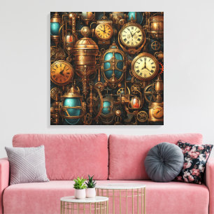 Steampunk Clocks Canvas Art