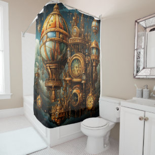 Steampunk Clocks Shower Curtain