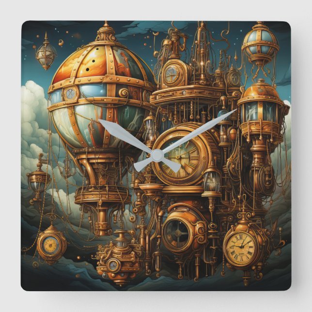 Steampunk Clocks Wall Clock (Front)